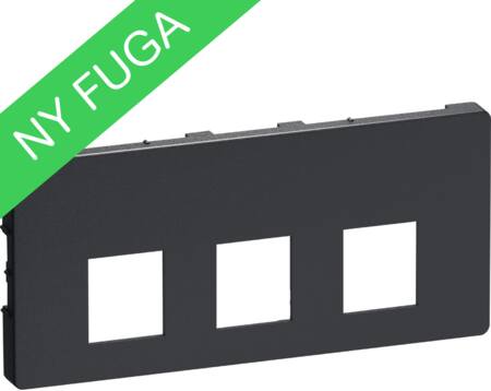 8: LK FUGA - Afd?kning til keystone dataudtag med plads til tre konnektorer, 2 modul, koksgr?
